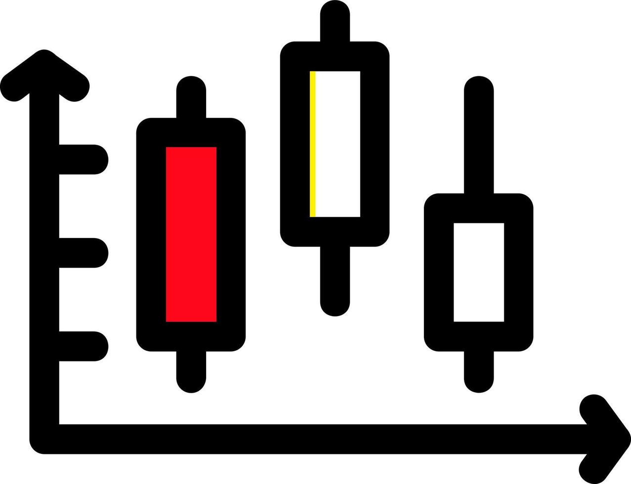 Candlestick Chart Vector Icon Design