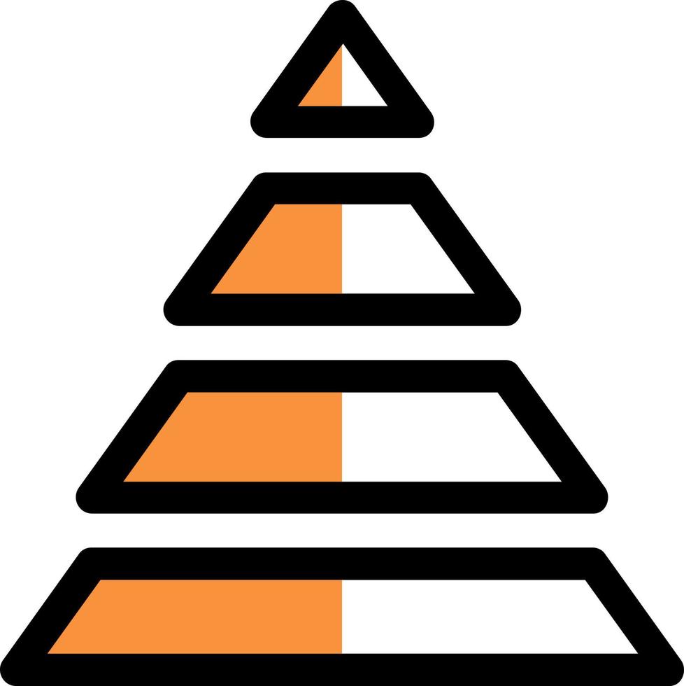 Pyramid Chart Vector Icon Design