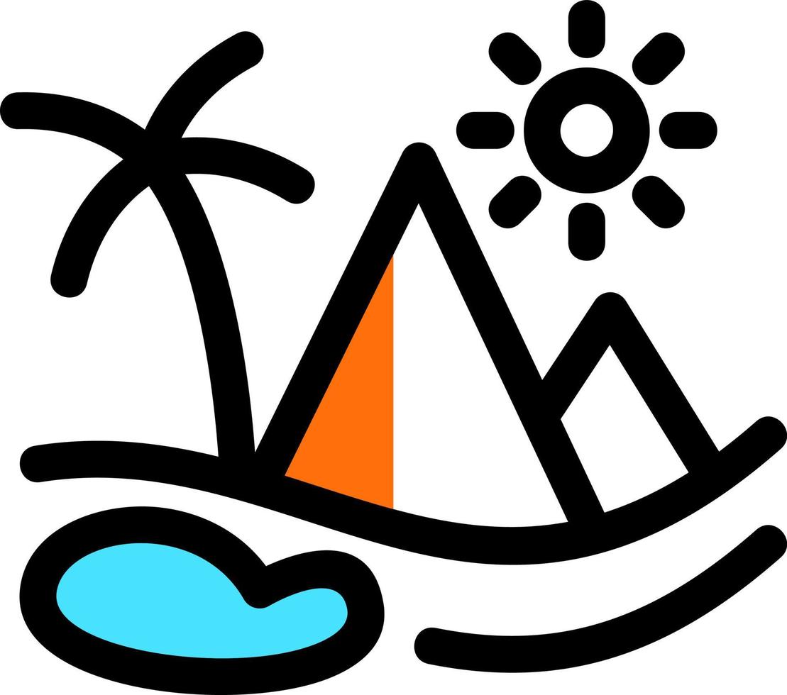 Desert Oasis Vector Icon Design