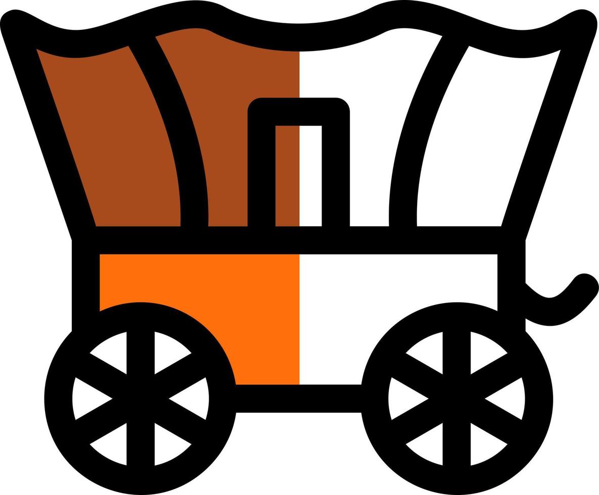 Desert Carriage Vector Icon Design