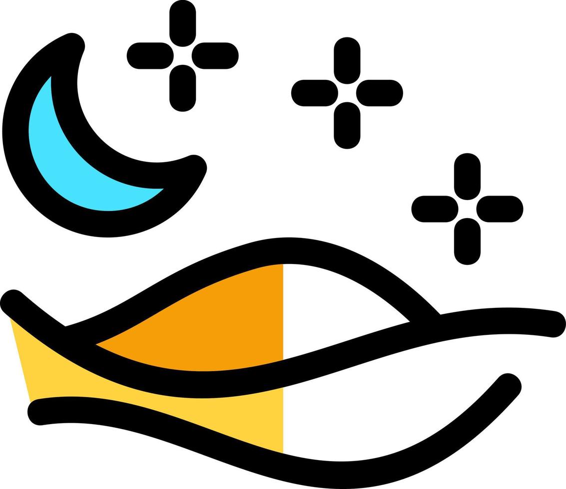 Desert Night Vector Icon Design