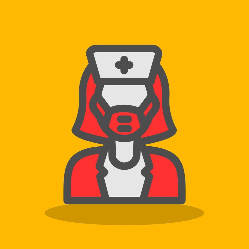 Female Surgeon Vector Icon Design