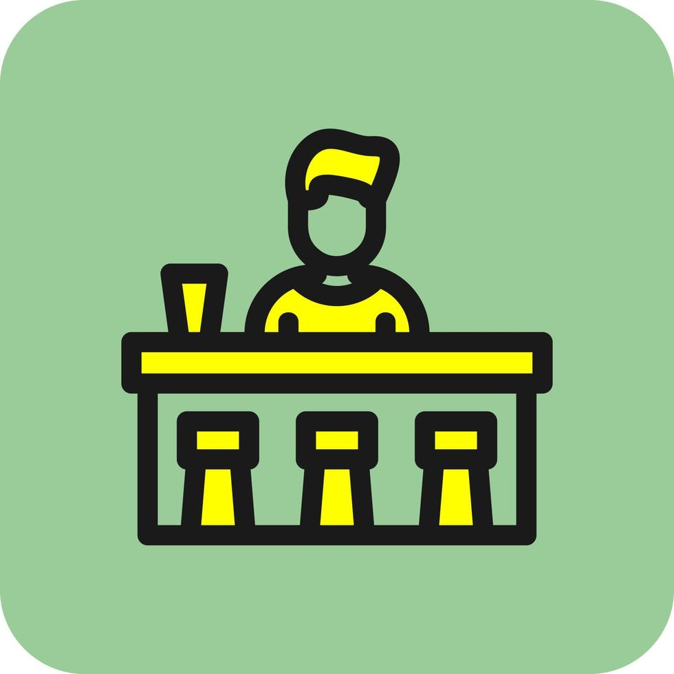 Bar Counter Vector Icon Design