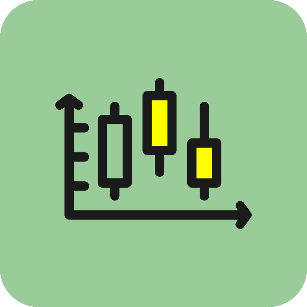 Candlestick Chart Vector Icon Design