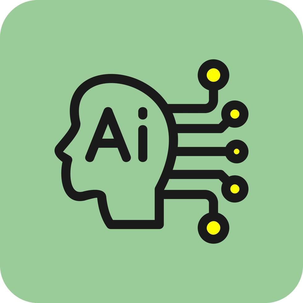 Artificial Consciousness Vector Icon Design