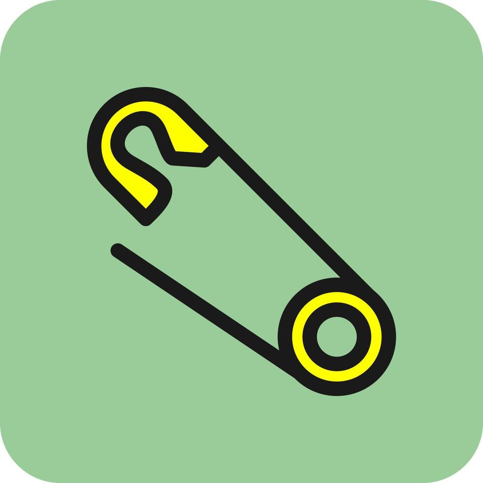 Safety Pin Vector Icon Design