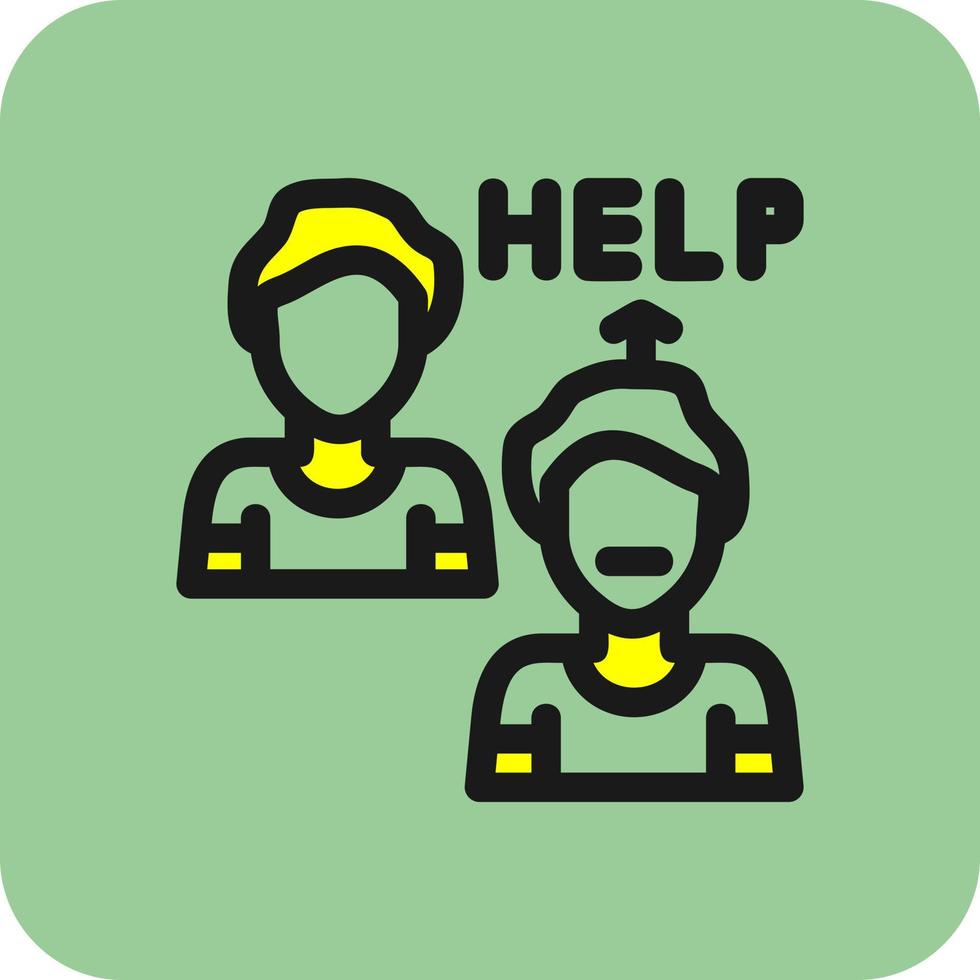 Ask For Help Vector Icon Design