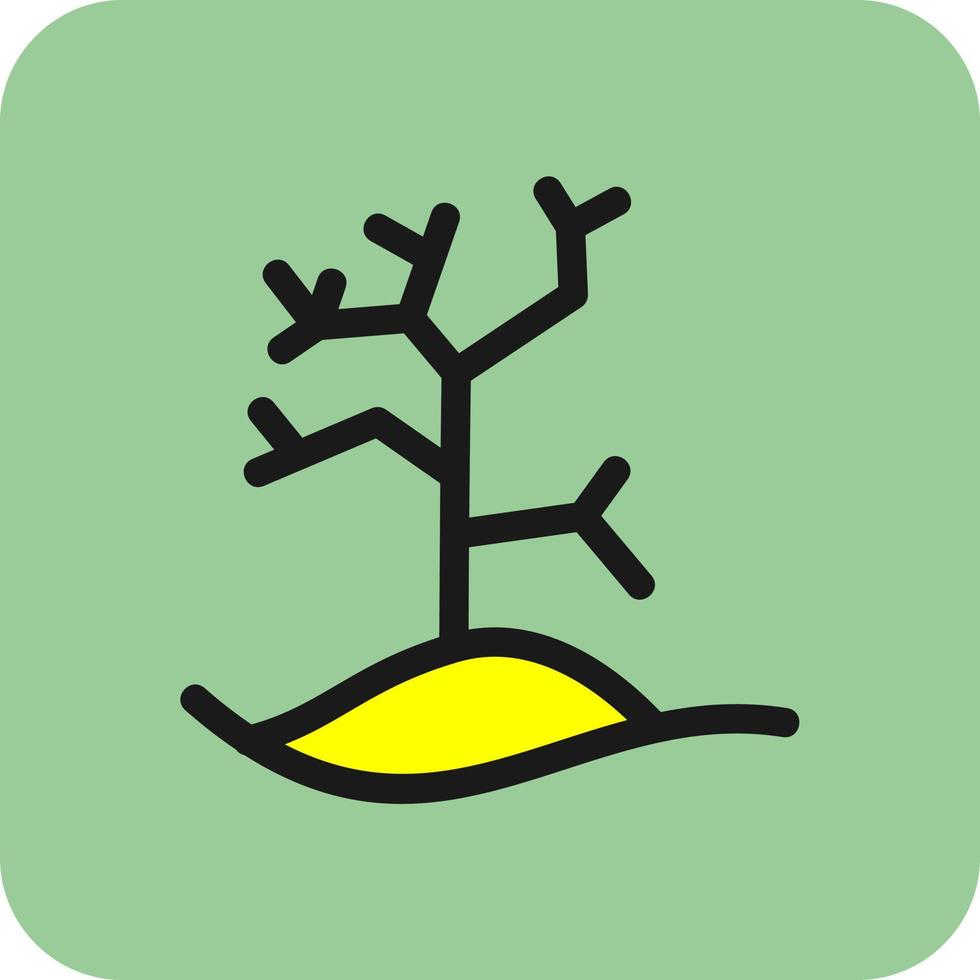 diseño de icono de vector de árbol seco