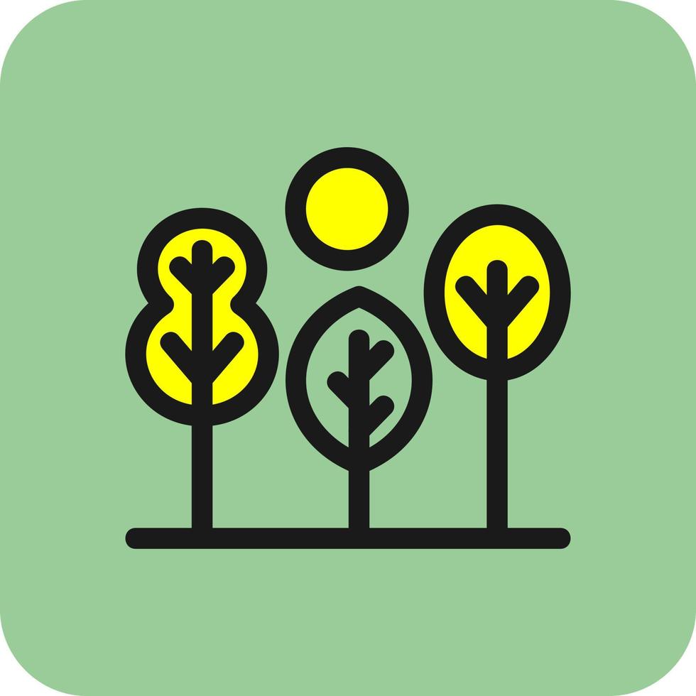 árbol paisaje vector icono diseño