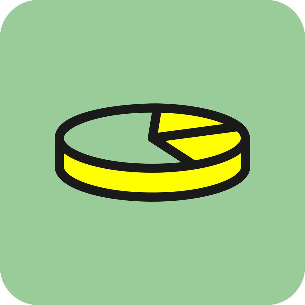 3D Pie Chart Vector Icon Design