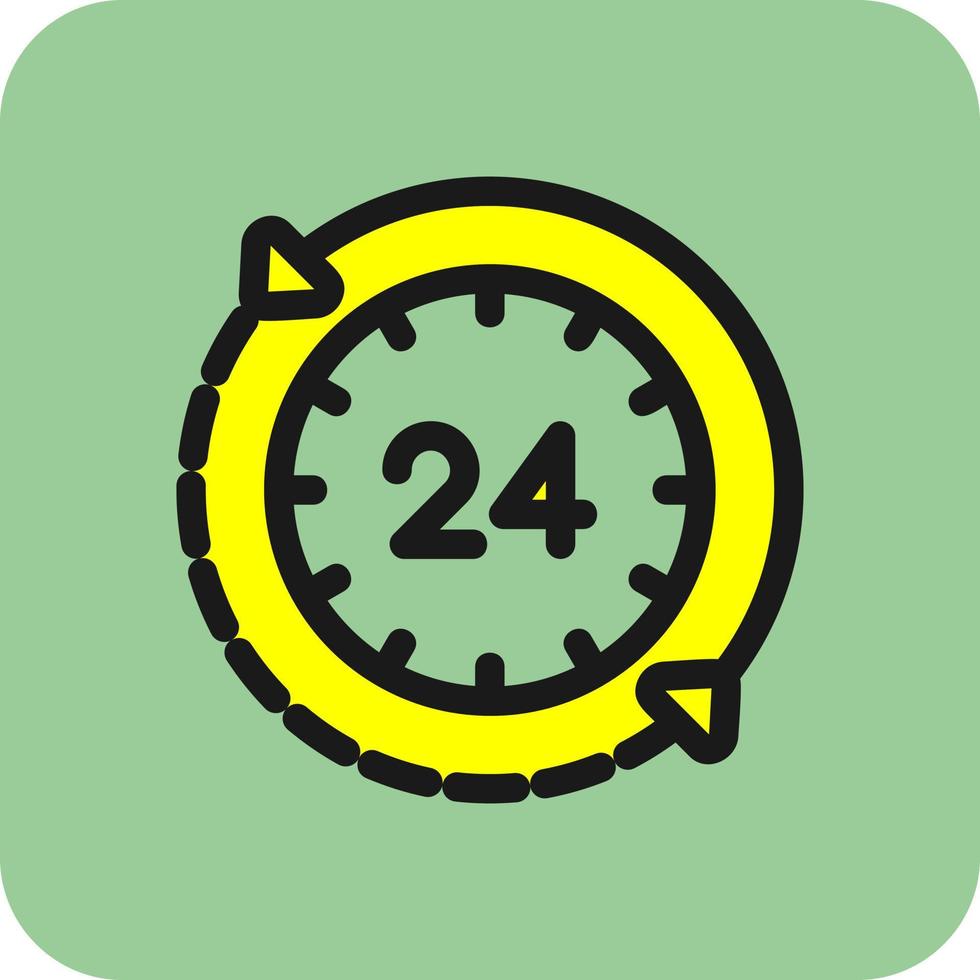 24 Hours Vector Icon Design