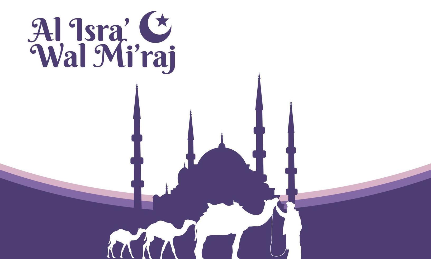 isra miraj banner, perfect for office, company, school, social media, advertising, printing and more vector