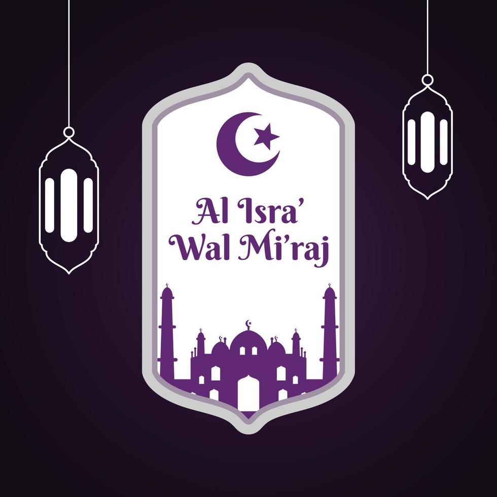 isra and miraj greeting card vector design, perfect for office, company, school, social media, advertising, printing and more