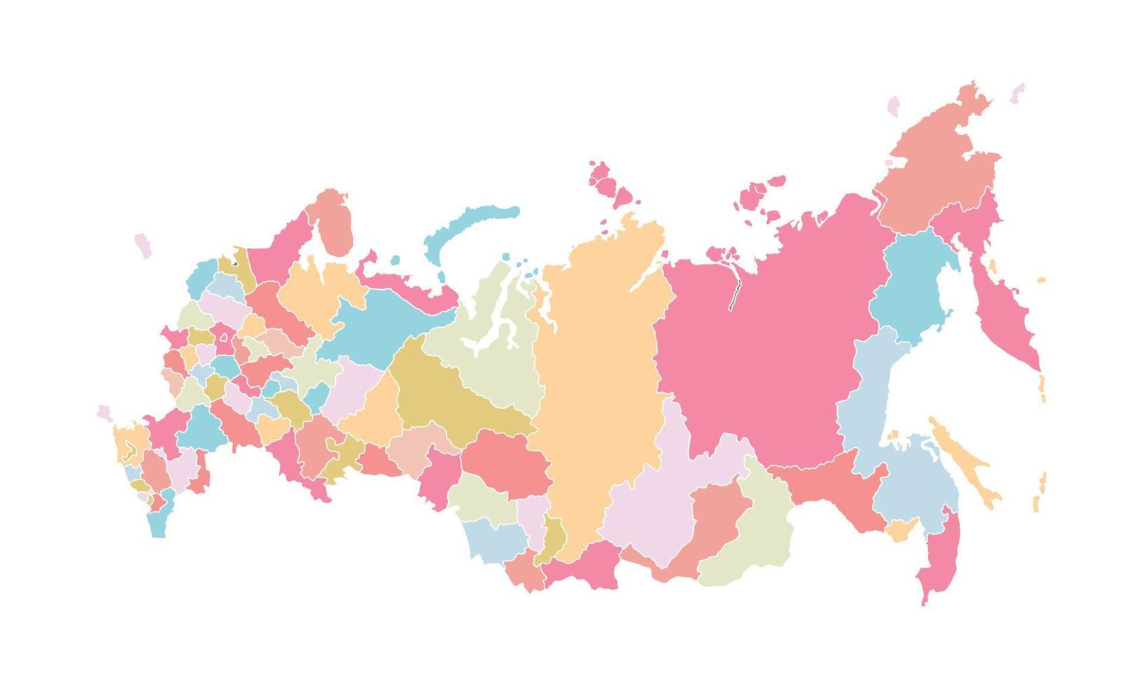 Colorful Russia Map, perfect for office, company, school, social media, advertising, printing and morerint vector