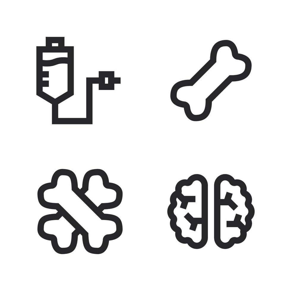 Medical icons set. transfusion, bone, bones, brain. Perfect for website mobile app, app icons, presentation, illustration and any other projects vector