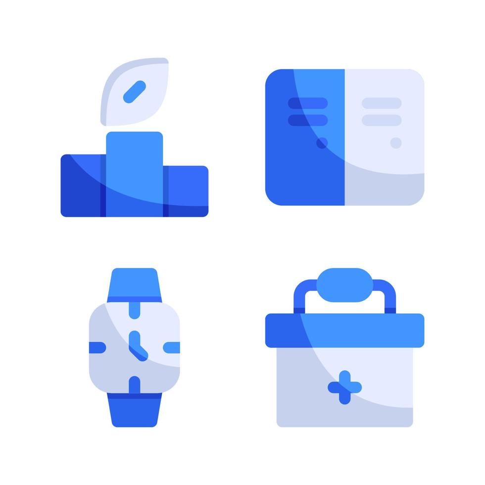 American Football icons set. Podium, locker room, wristwatch, medical box. Perfect for website mobile app, app icons, presentation, illustration and any other projects vector