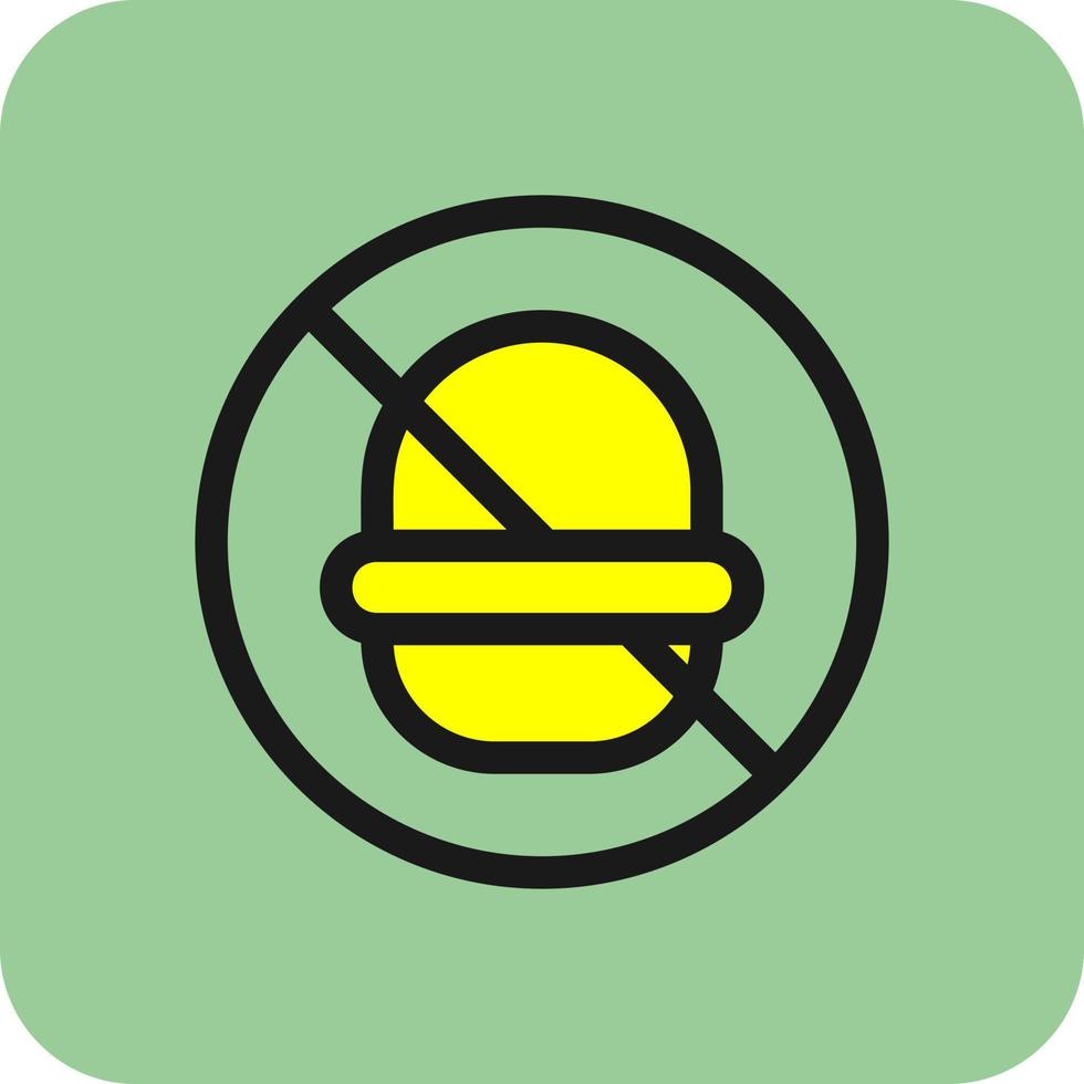 No Fast Food Vector Icon Design