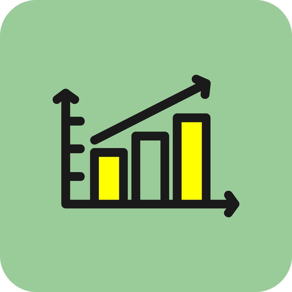 Escalating Bar Graph Vector Icon Design