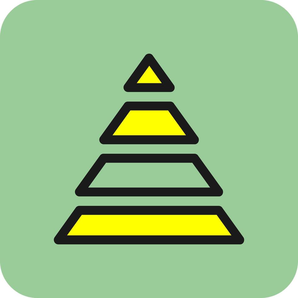 Pyramid Chart Vector Icon Design