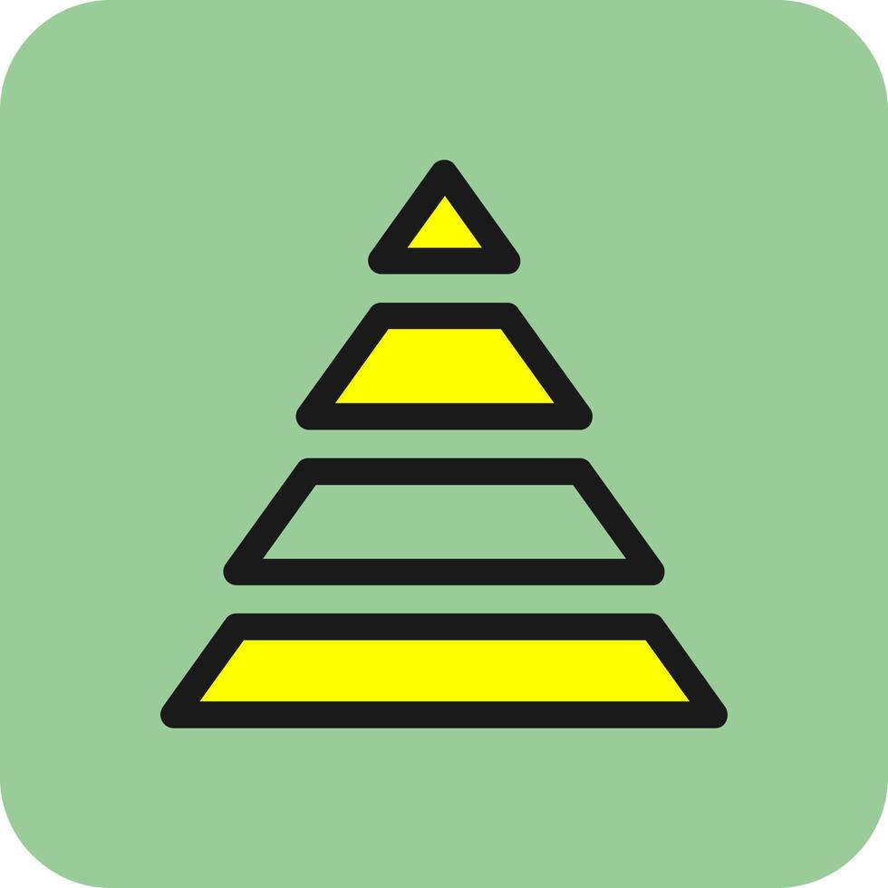 Pyramid Chart Vector Icon Design