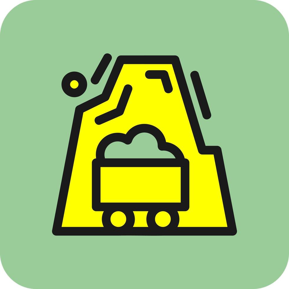Desert Mine Vector Icon Design