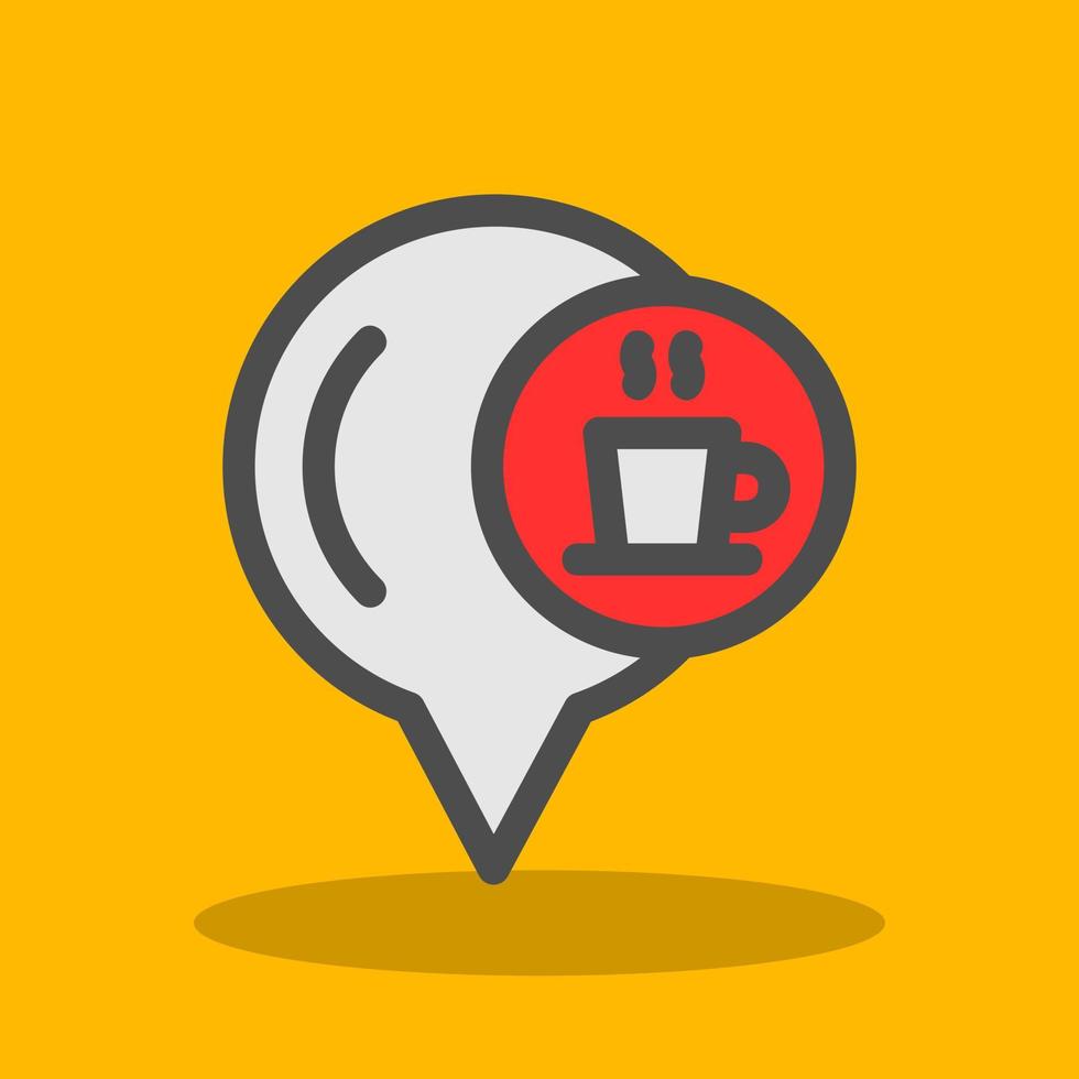 Cafe Location Vector Icon Design