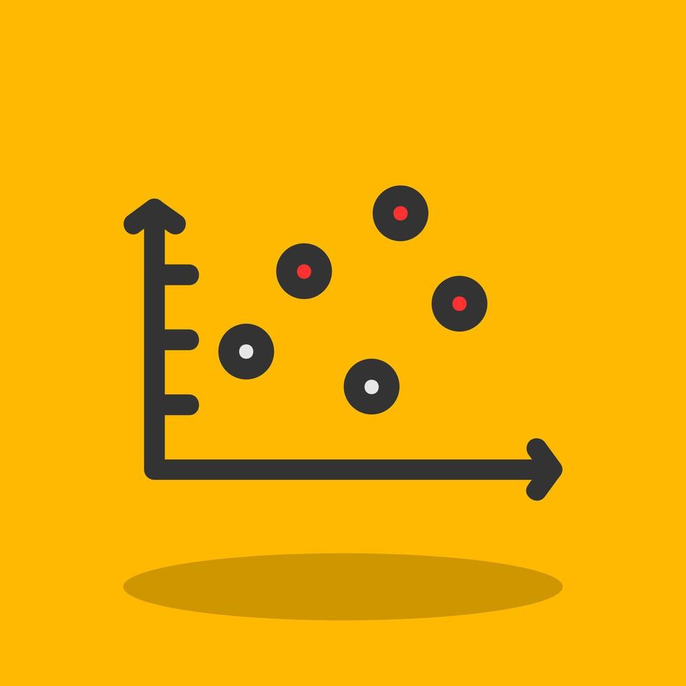 Scatter Graph Vector Icon Design