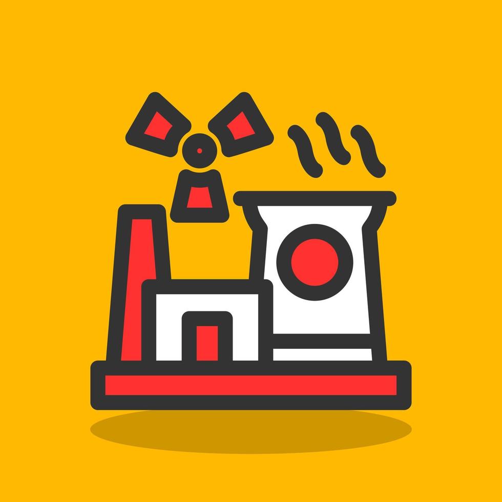 Nuclear Energy Vector Icon Design