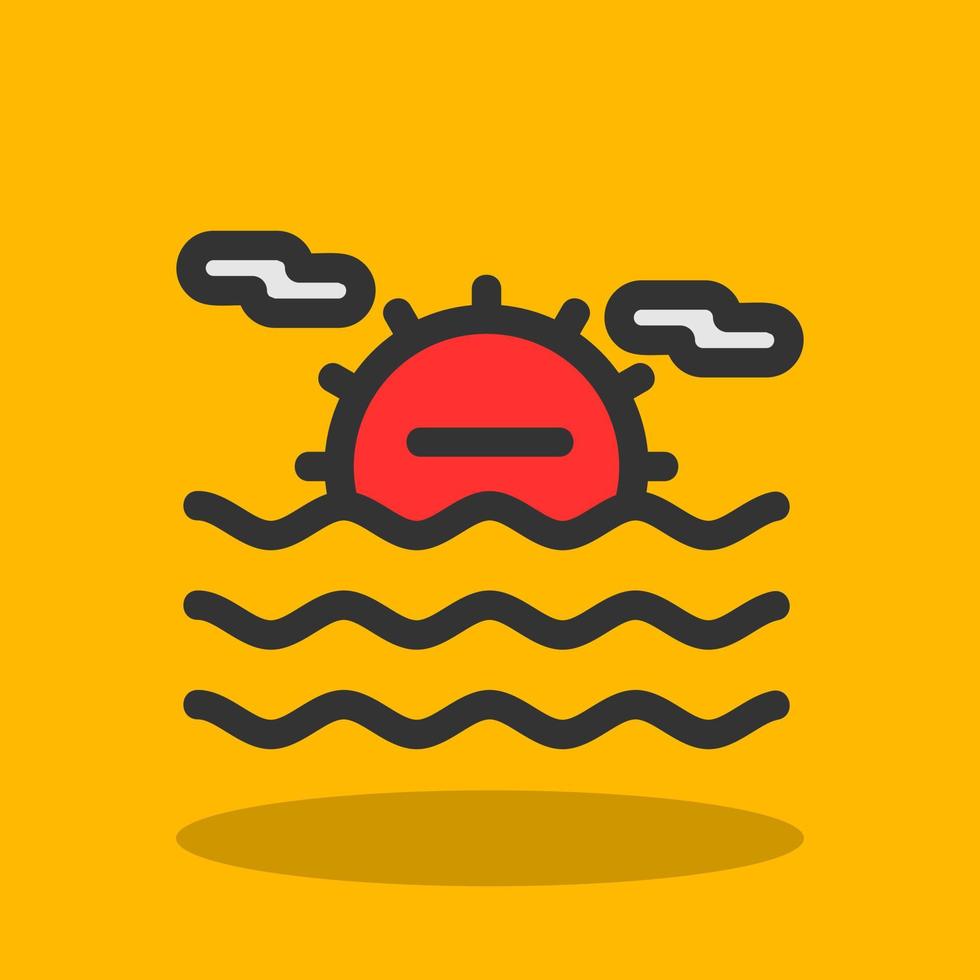 Sea Landscape Vector Icon Design