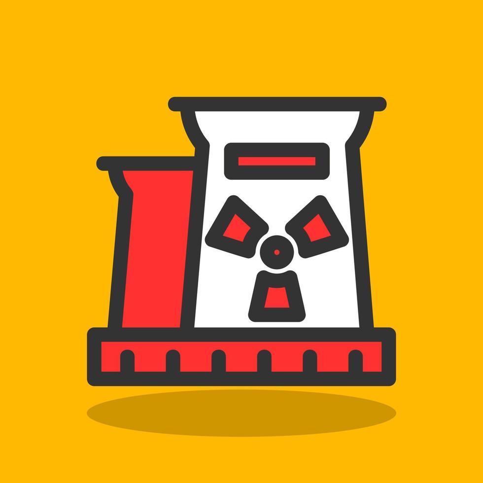 Nuclear Plant Vector Icon Design