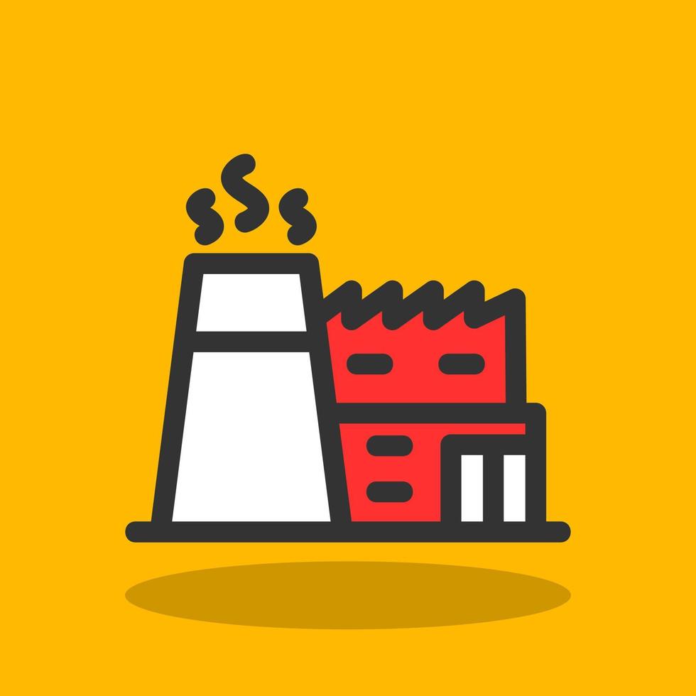 Factory Chimneys Vector Icon Design