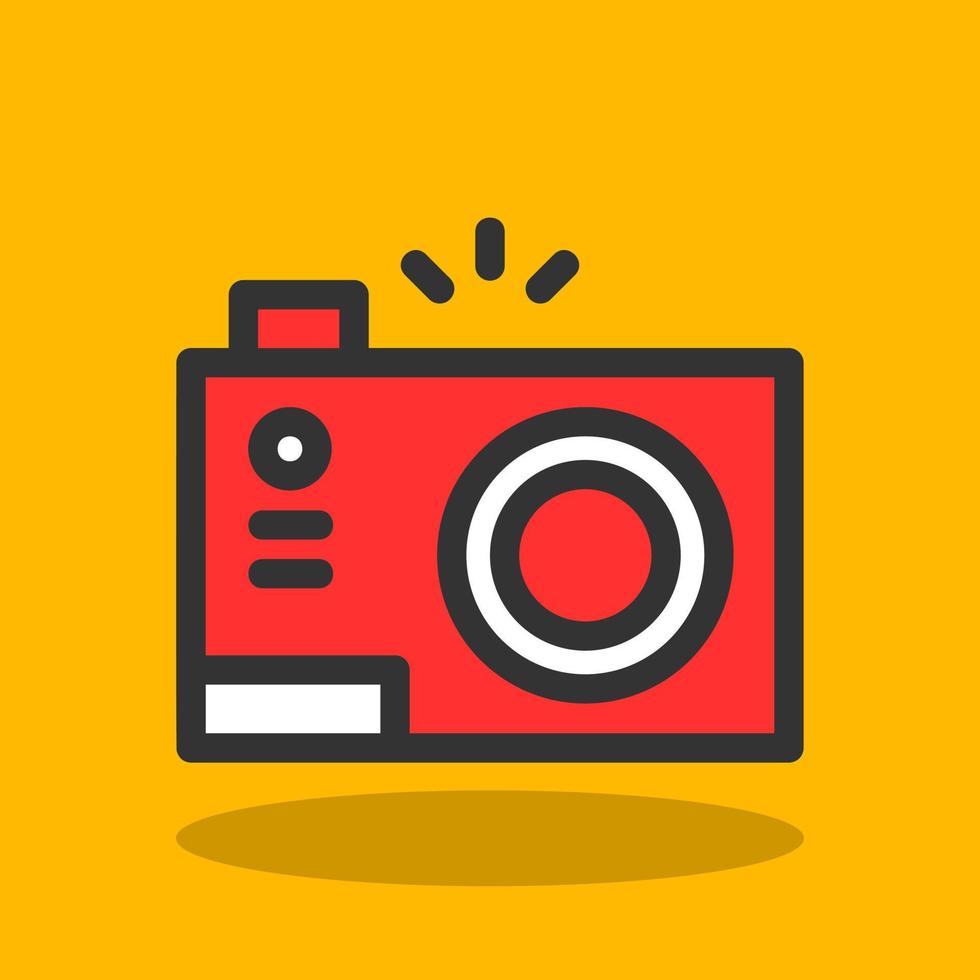 Compact Camera Vector Icon Design