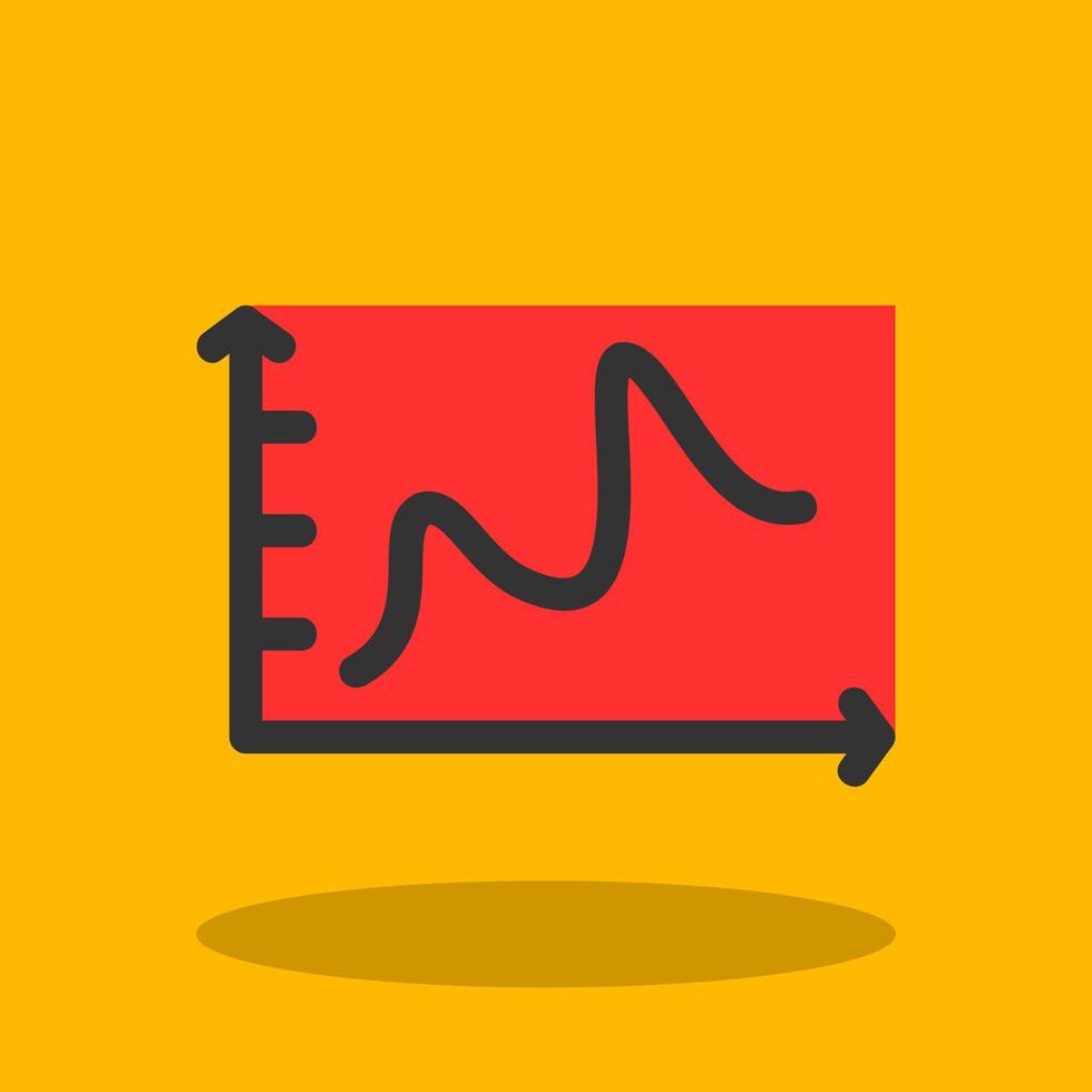 Bell Shaped Graph Vector Icon Design