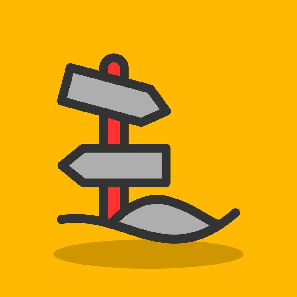 Desert Direction Vector Icon Design