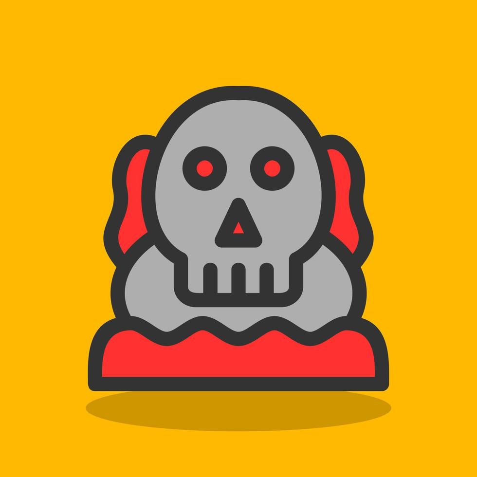 Skull Island Vector Icon Design