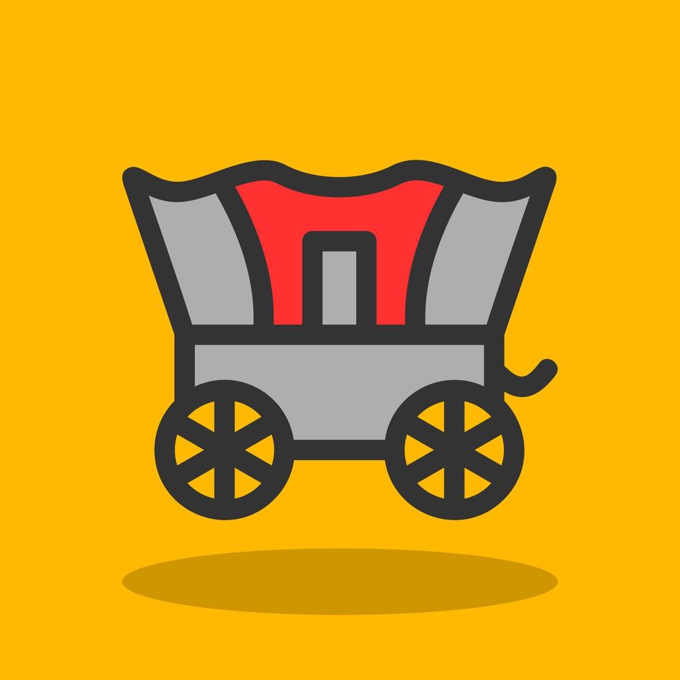 Desert Carriage Vector Icon Design