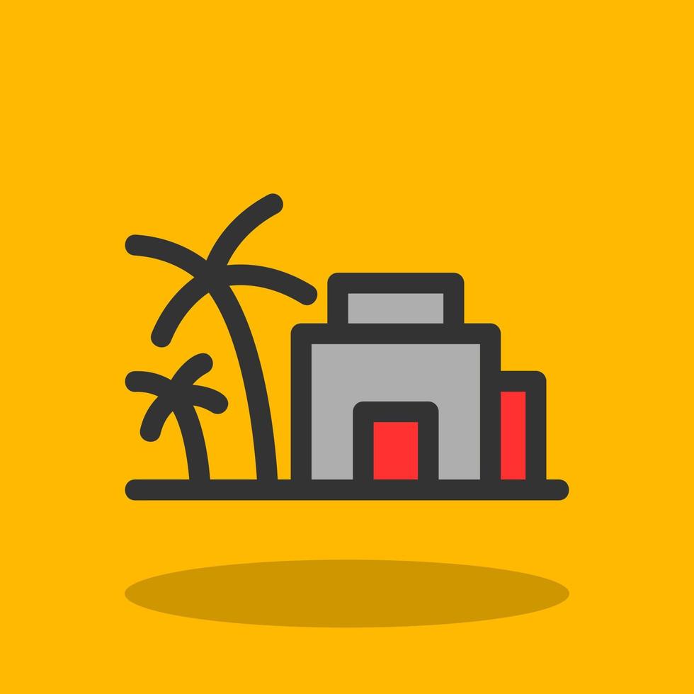 Desert House Vector Icon Design