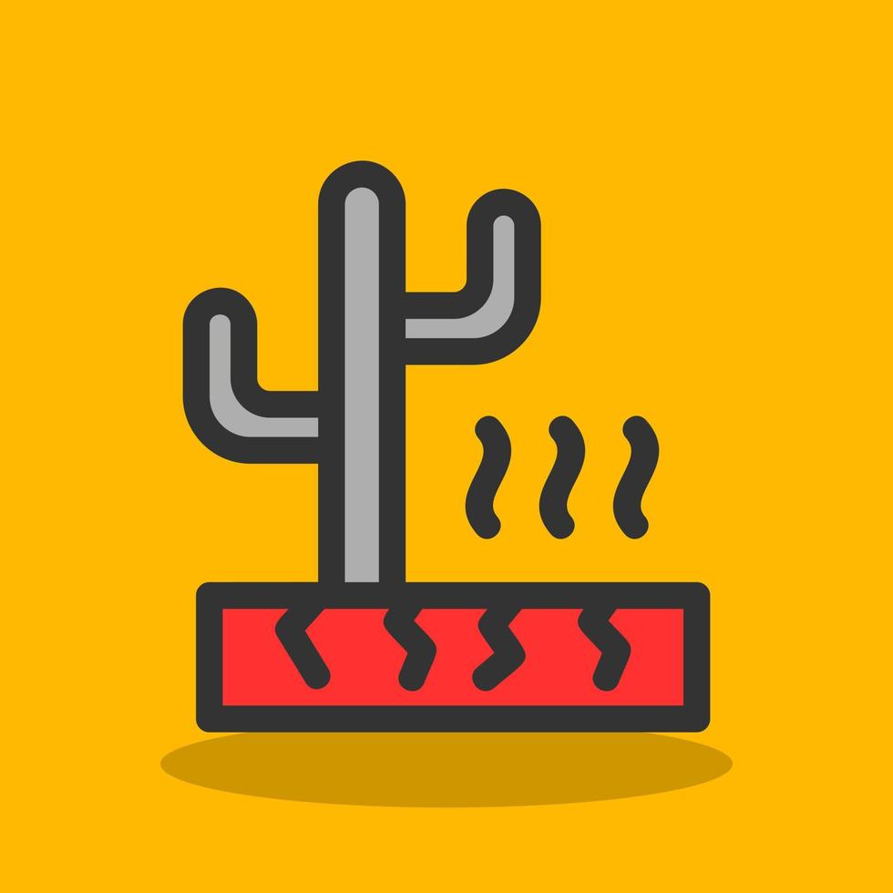 Desert Hot Weather Vector Icon Design