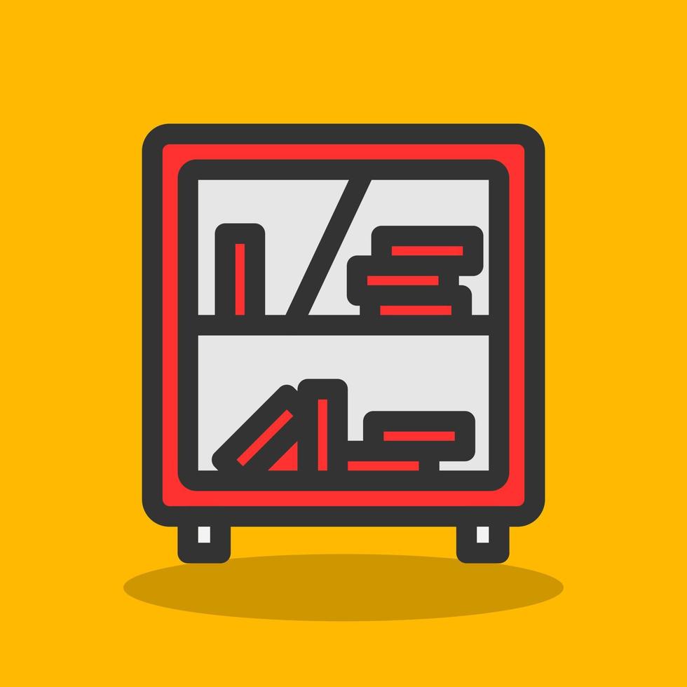 Bookshelf Vector Icon Design