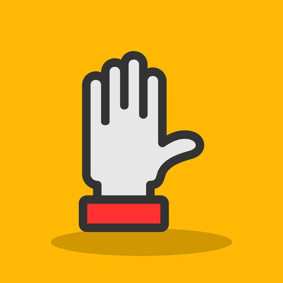 Raise Hand Vector Icon Design