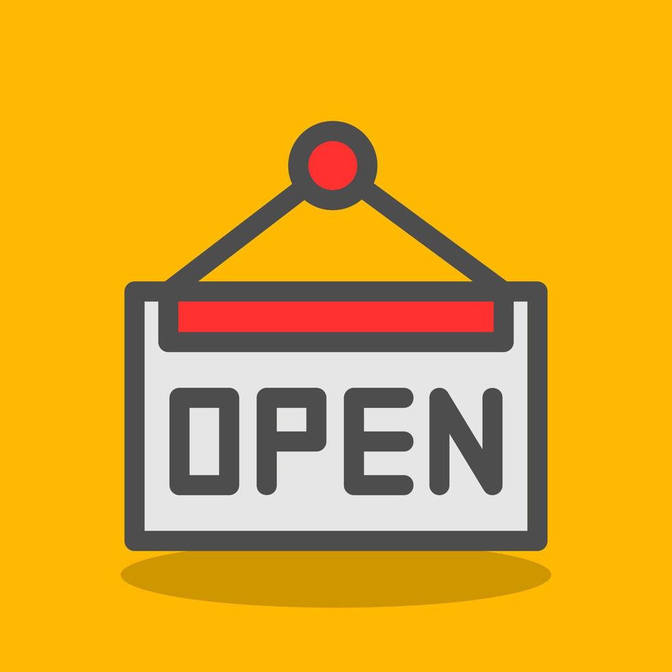 Cafe Open Sign Vector Icon Design