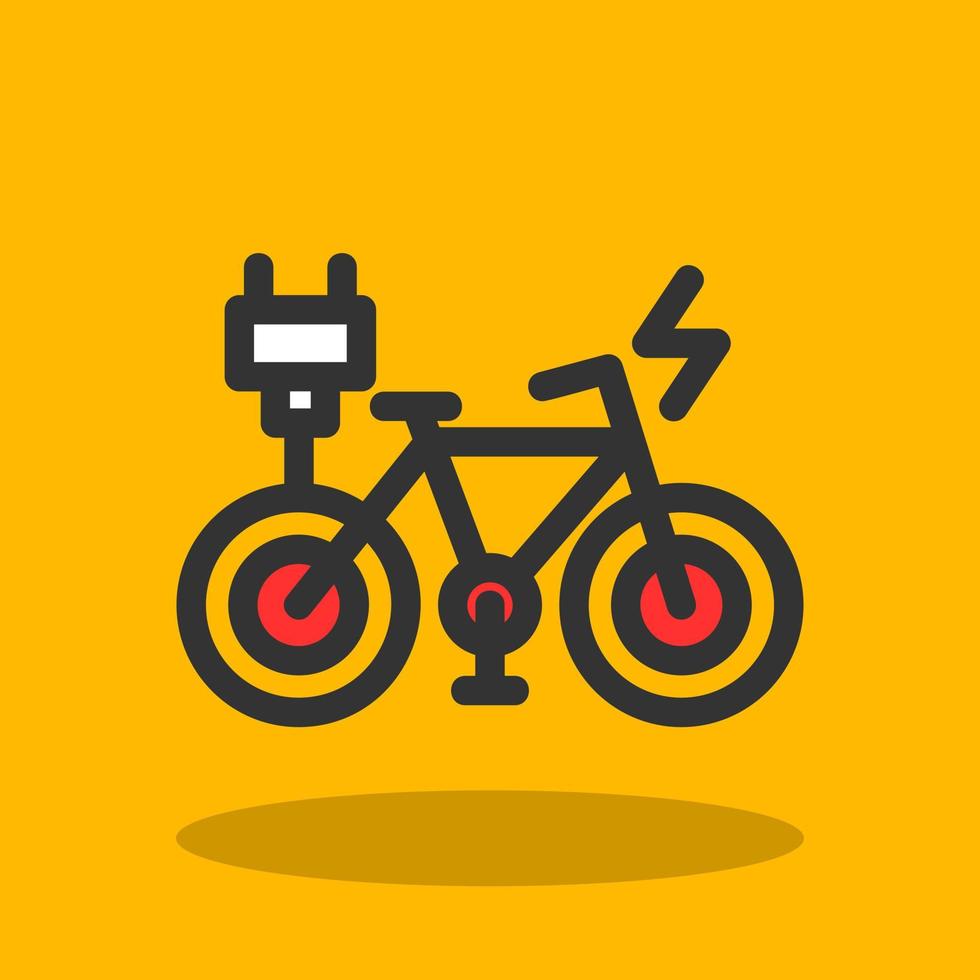 Electric Bike Vector Icon Design