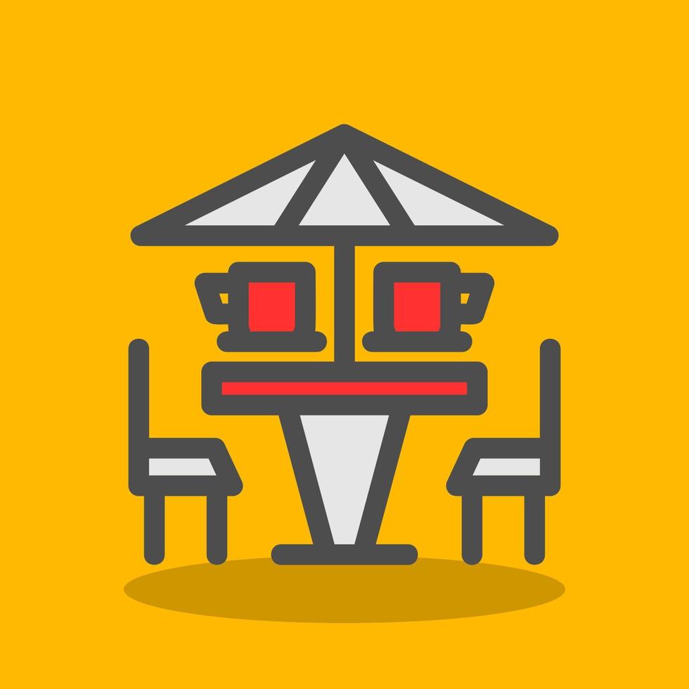 Coffee Terrace Vector Icon Design