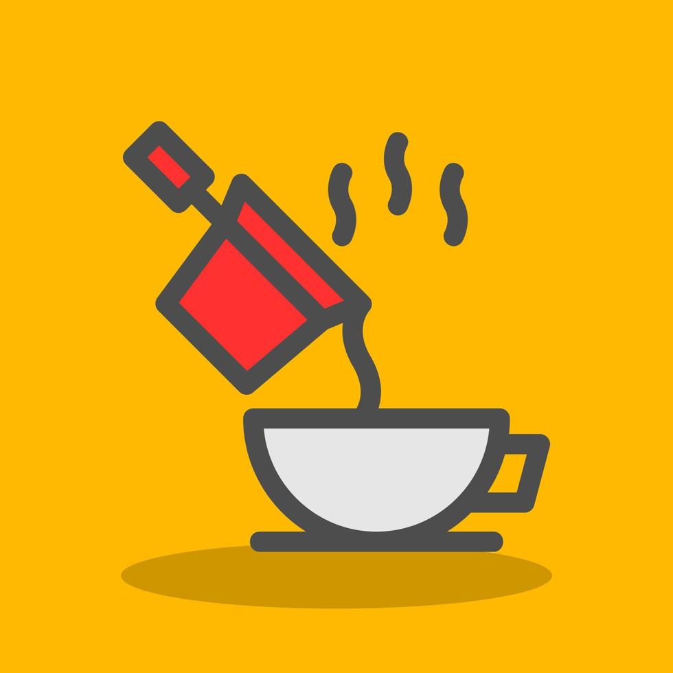 Pour Coffee Vector Icon Design