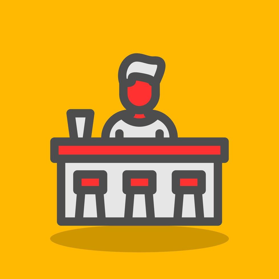 Bar Counter Vector Icon Design