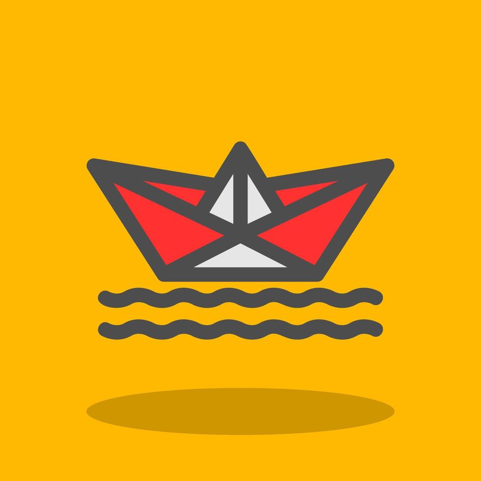 Paper Boat Vector Icon Design