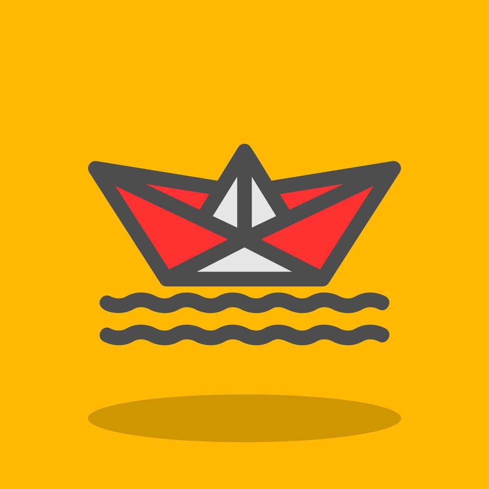 Paper Boat Vector Icon Design