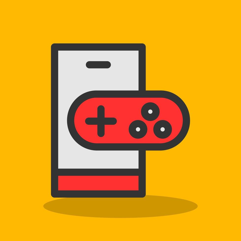 Mobile Gaming Vector Icon Design