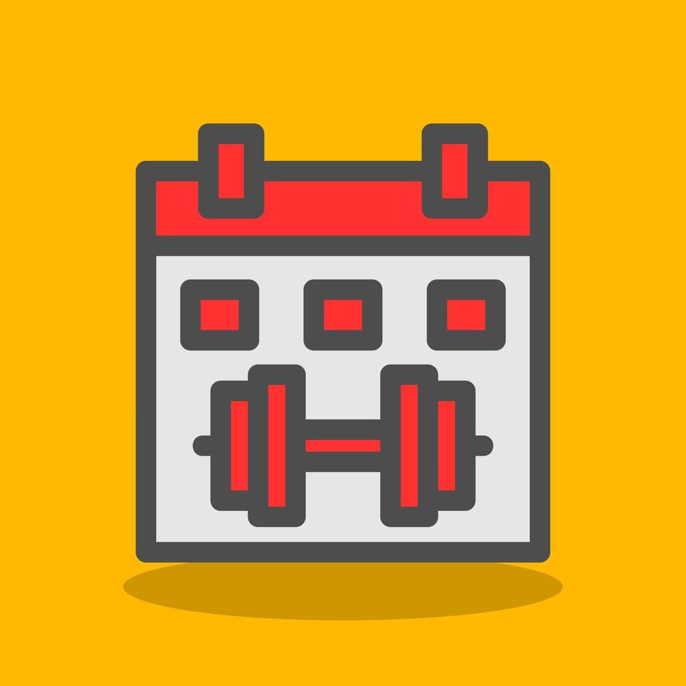 Gym Calendar Vector Icon Design