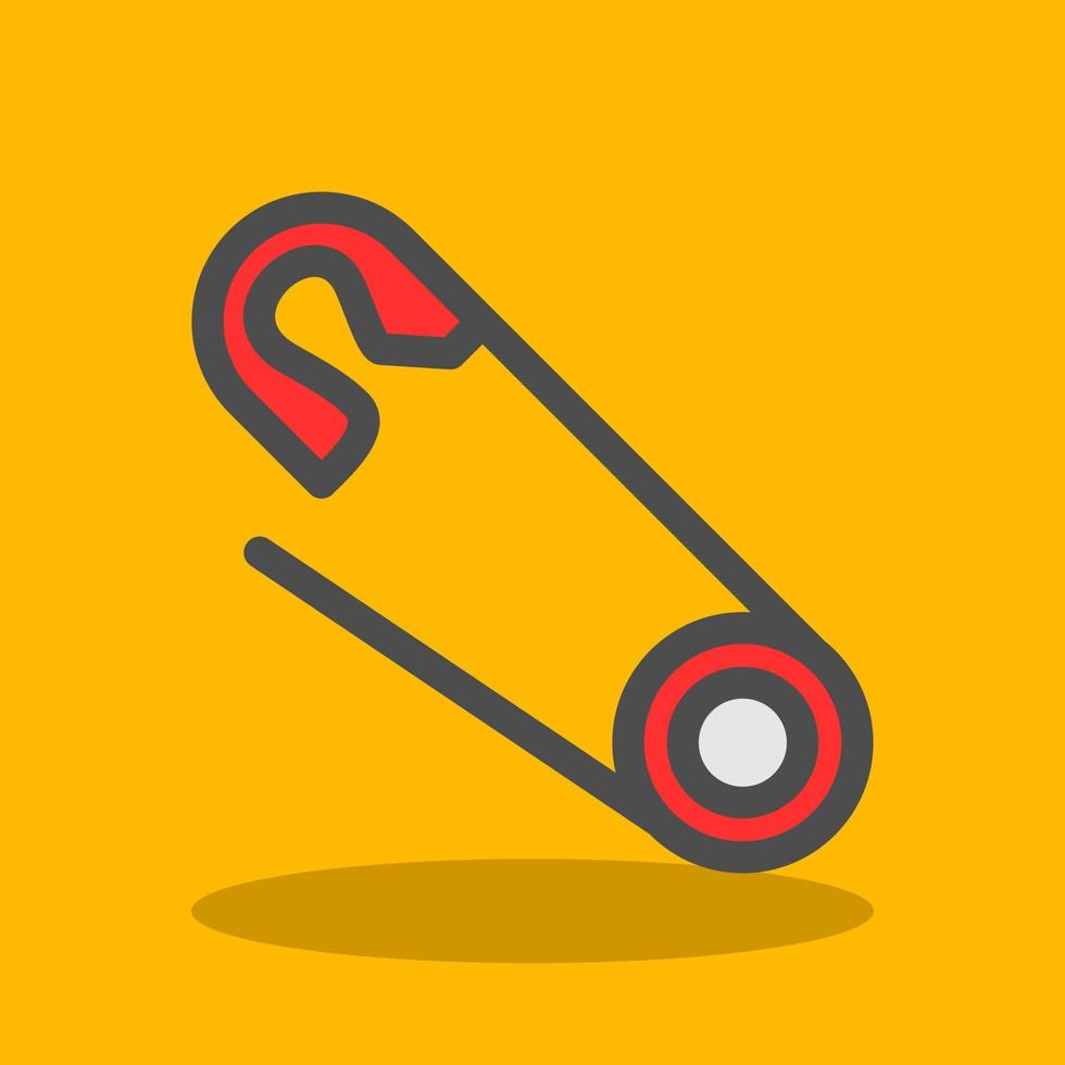 Safety Pin Vector Icon Design